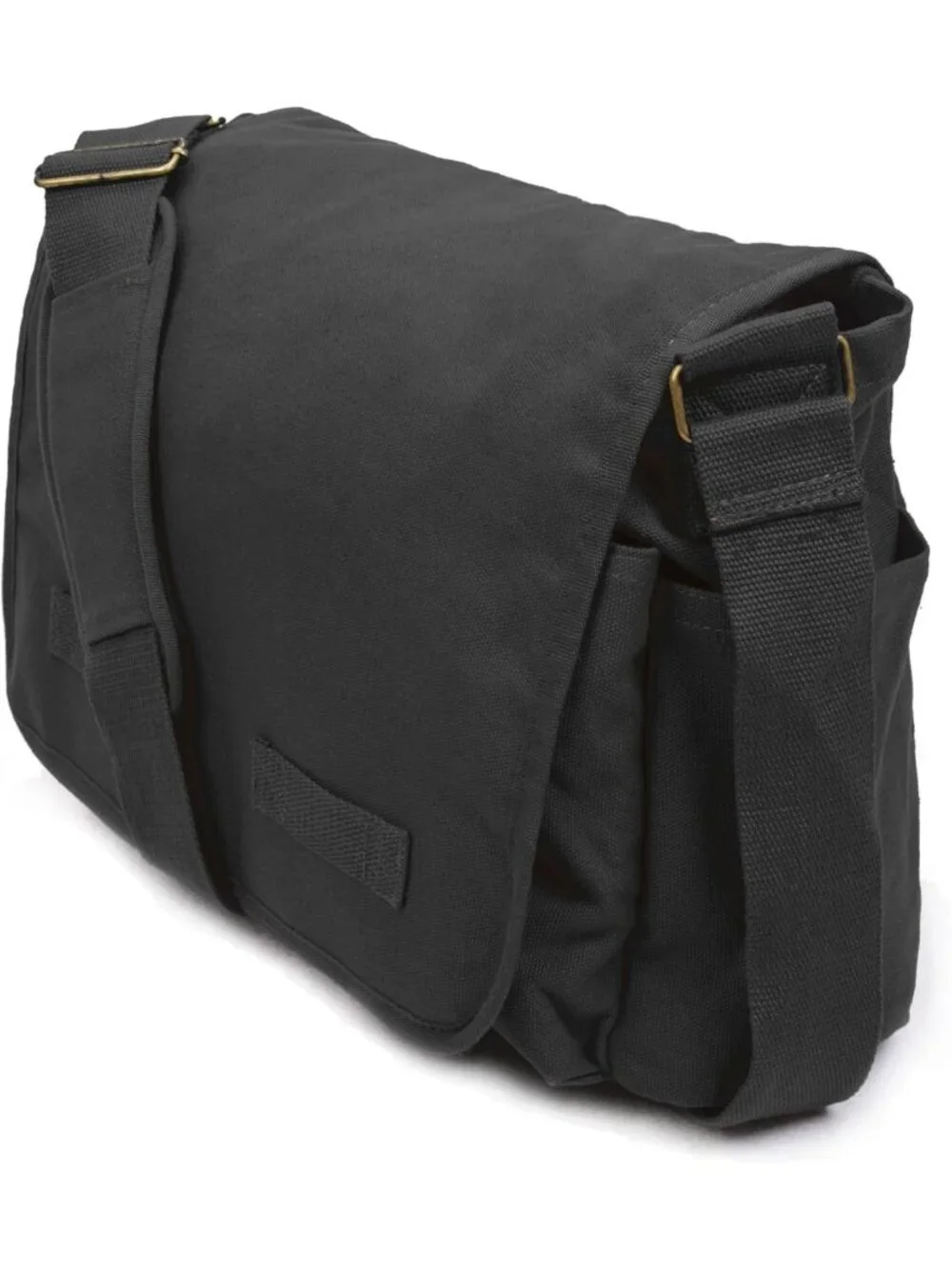 Vintage Messenger Bag - Heavyweight Cotton Canvas Shoulder Bag with Upgraded